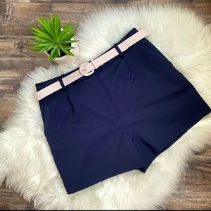 ***SOLD***Zara belted navy shorts - Size XL
